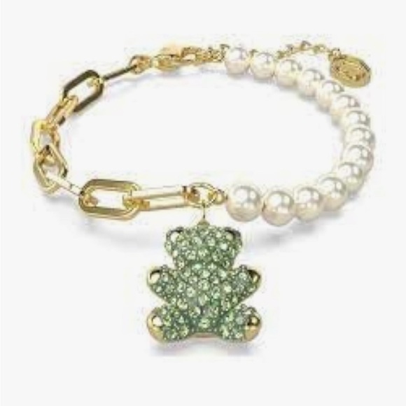 Swarovski Jewelry - Swarovski Gold and Green Pearl Bracelet,NWT
